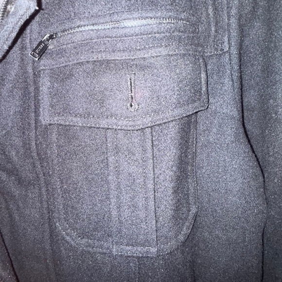 GUESS Mens Hooded Pea Coat Black Quilted Lining Utility Coat XL 111AB633 - Picture 9 of 16